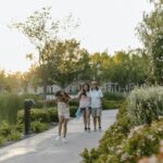 Family Walking on the Pathway